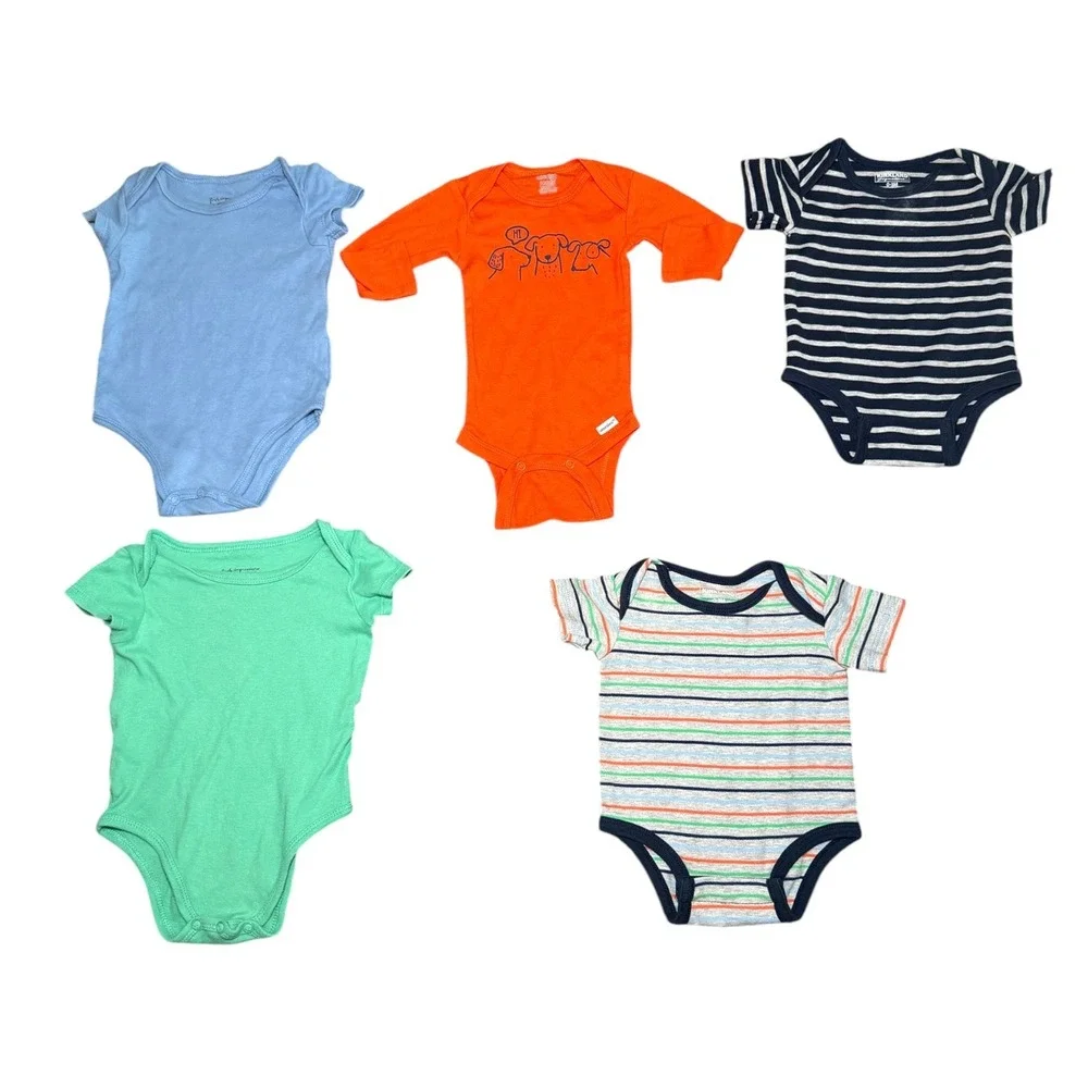 Baby Boy Clothing Lot 11 Pc 0-3M Bodysuits Pants DKNY Superman First Impressions